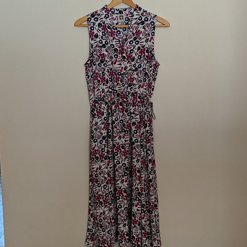 Anne Klein Flowy Multicolored Midi Dress